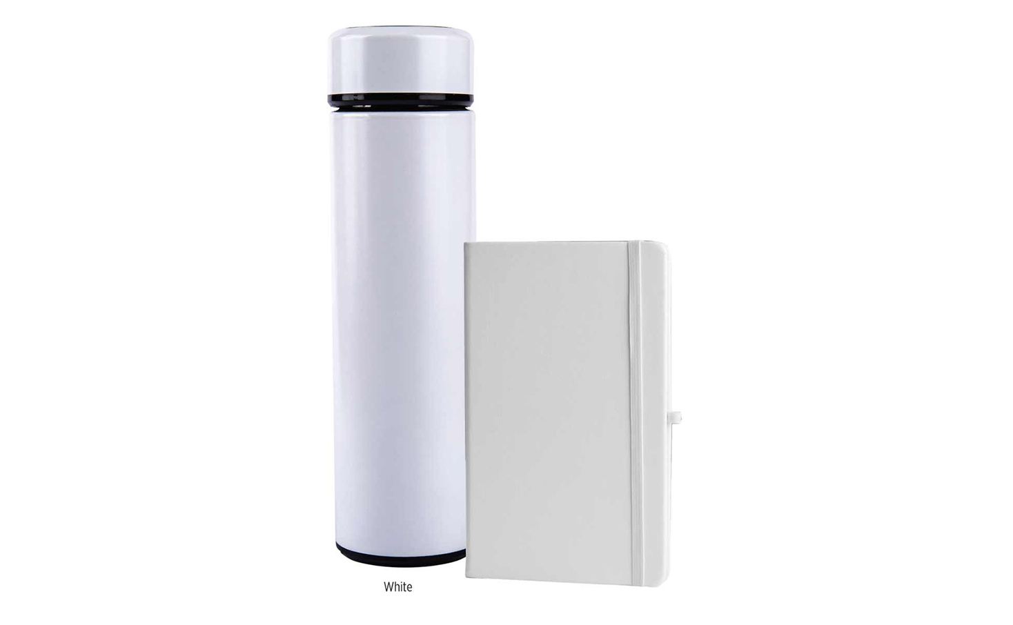 MEPPEN – Set of Notebook and Vacuum Flask – White
