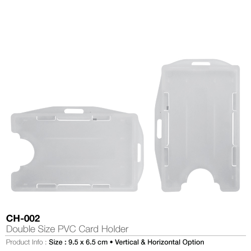 double size pvc card holder