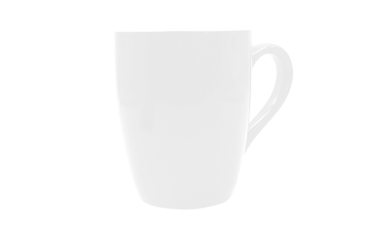 Mug u shaped ceramic
