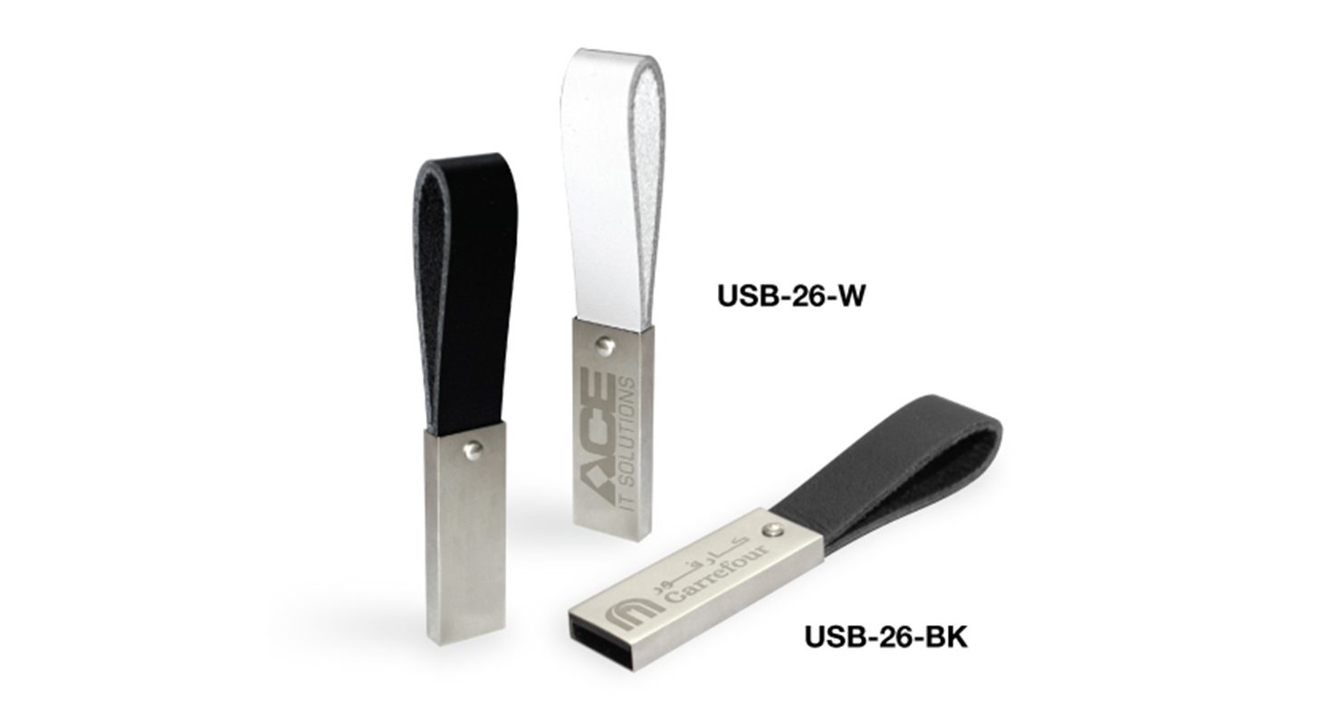 Promotional USB Flash Drive with Leather Strap