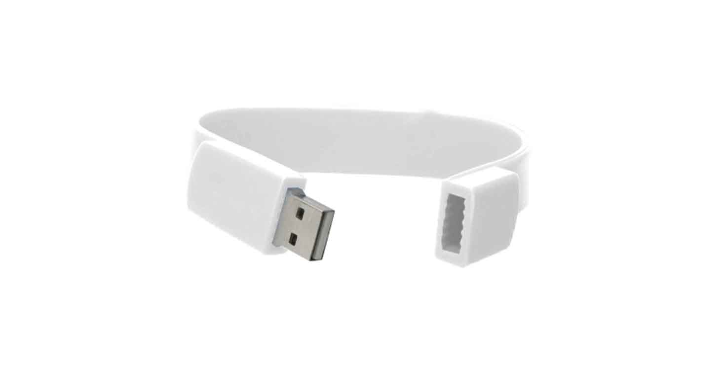 USB Wristband White