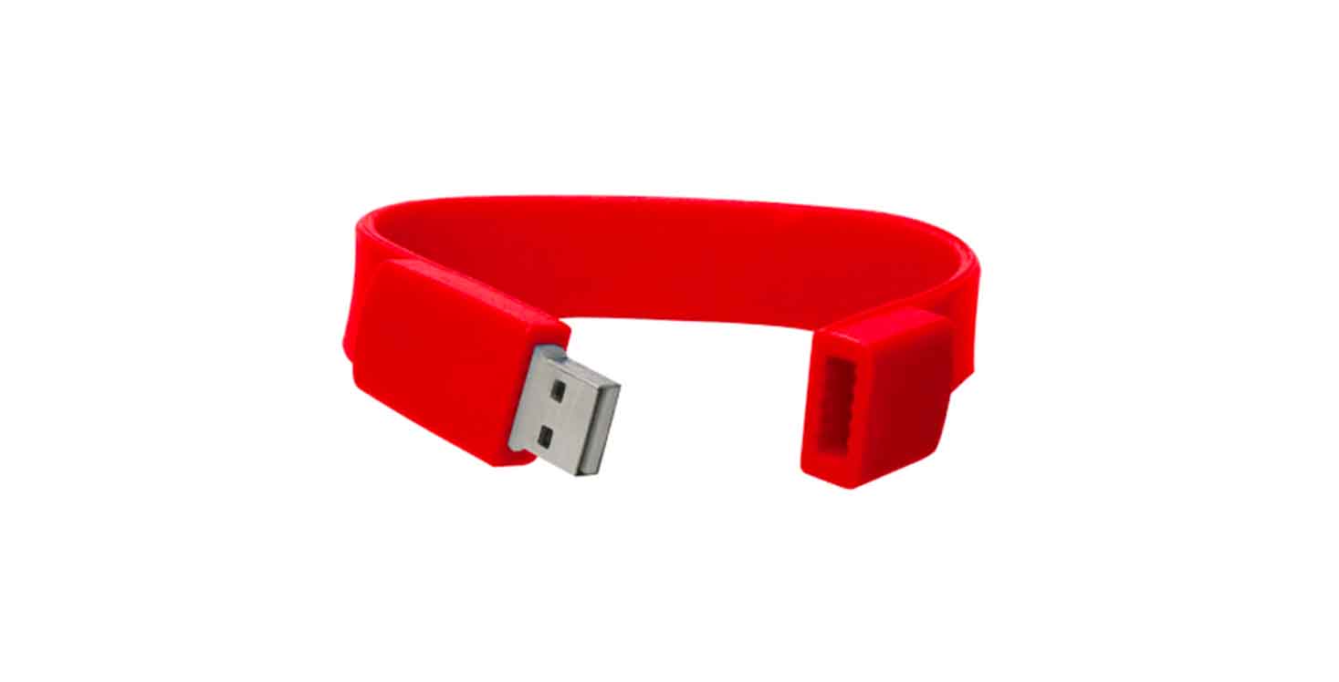 USB Wristband Red