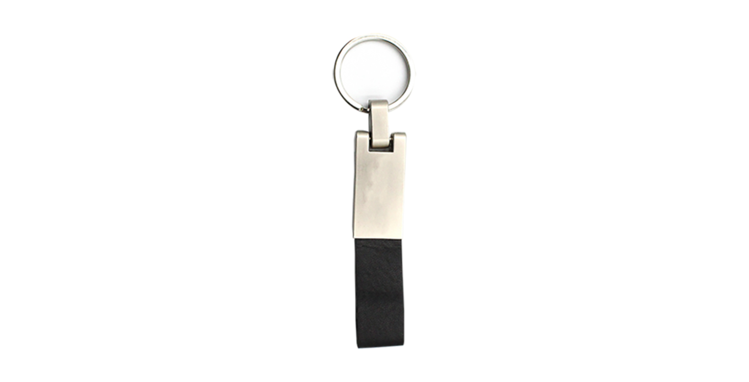 Key Chain Model 8 With Leather Band Black