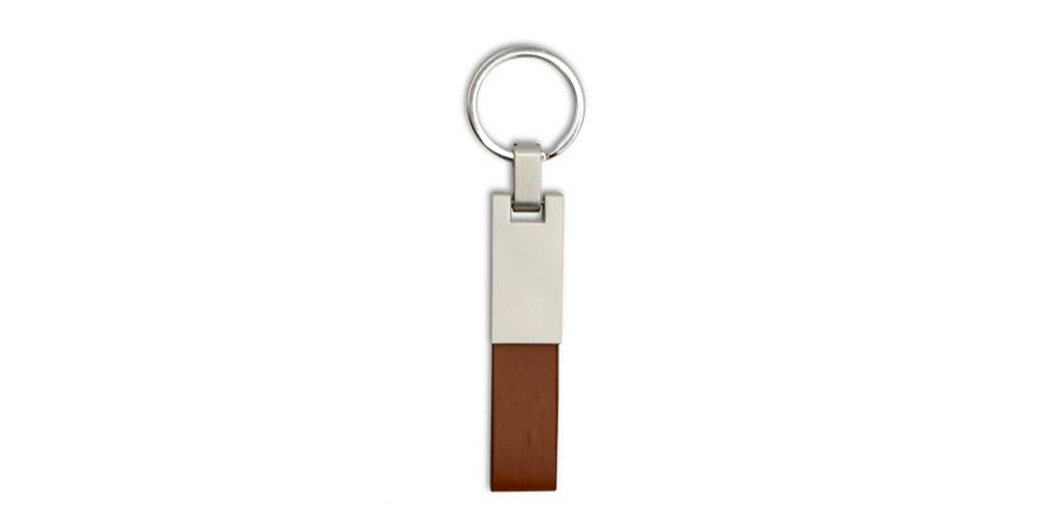 Key Chain Model 8 With Leather Band Brown