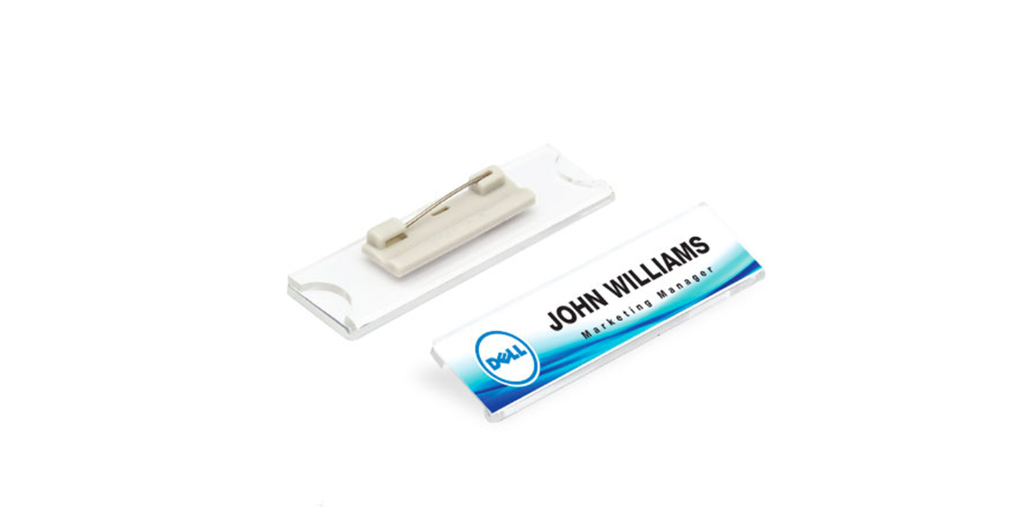 Reusable Insert Name Badges – Material: Acrylic
